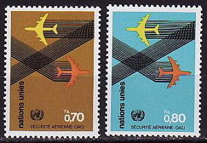 ООН Женева, 1978, ИКАО, Авиационная безопасность, 2 марки